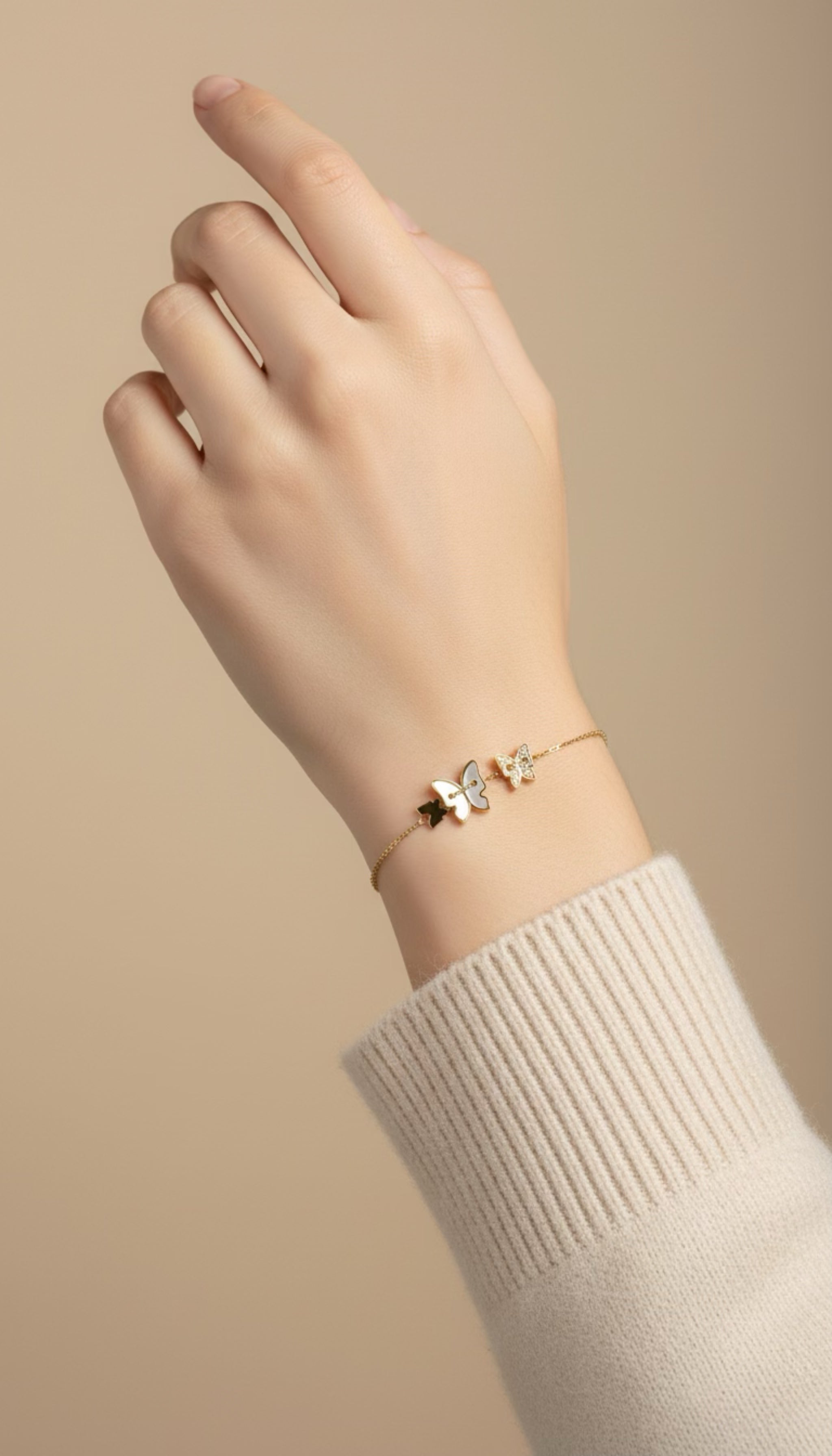 Nickelfritt Armband Dam - Skandinavisk Design Guldpläterat Rostfritt Stål