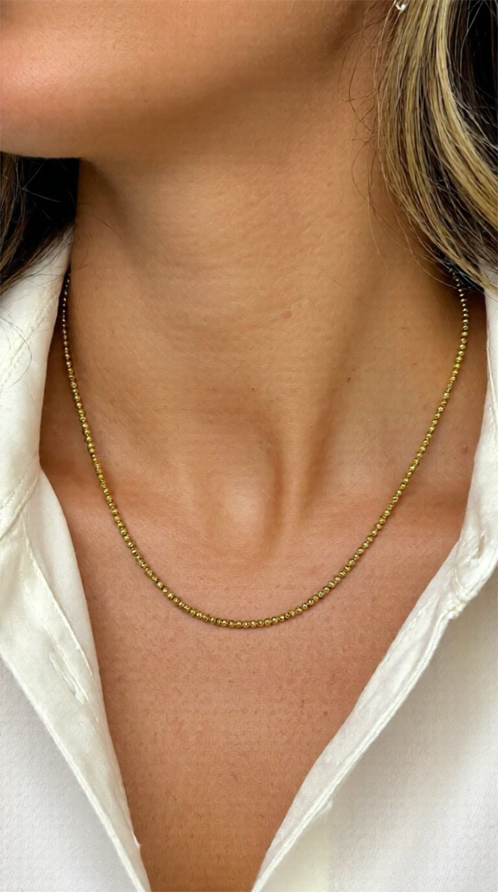 Nickelfritt Simpelt Halsband Dam - Skandinavisk Design Guldpläterat