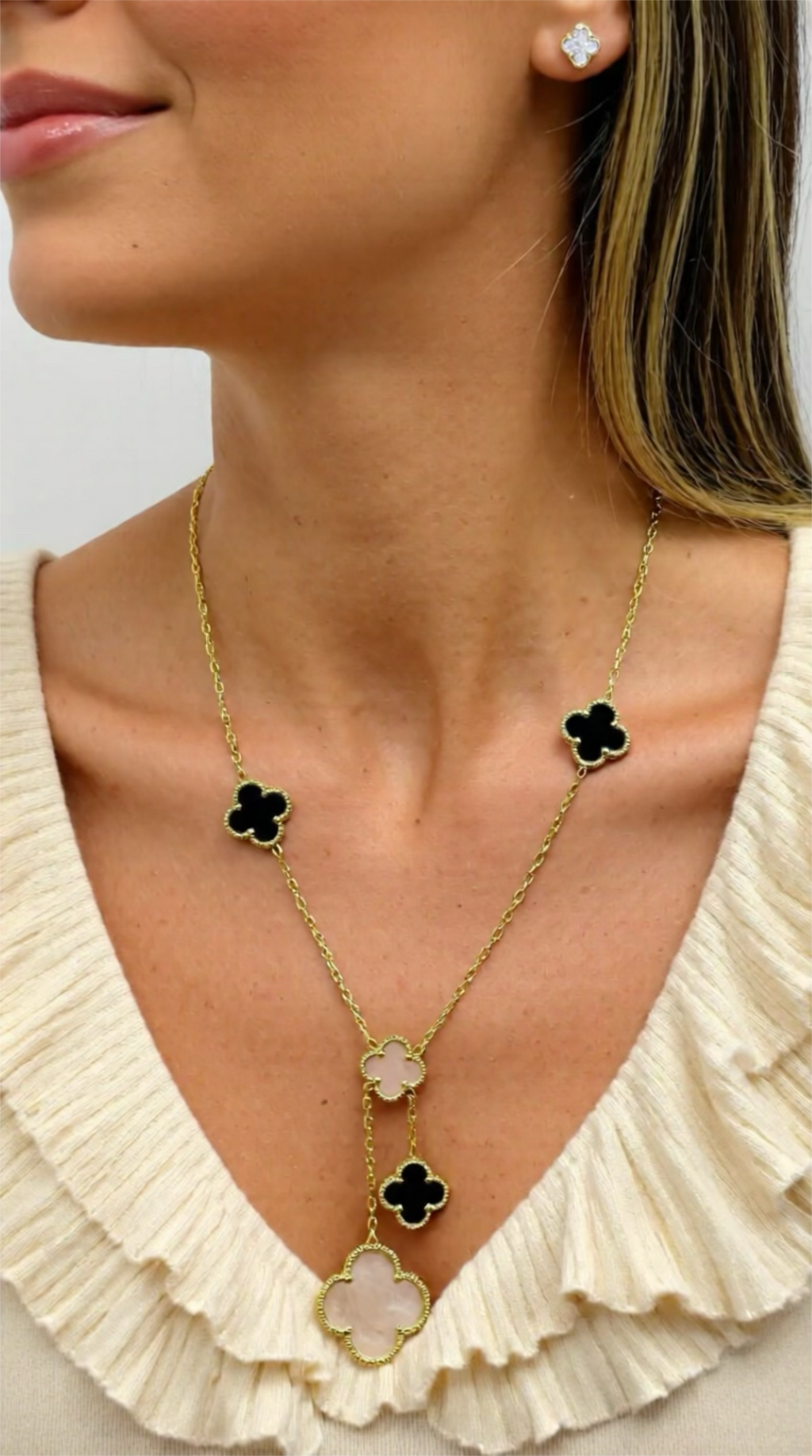 Halsband röstfrittstål gukdpläterad